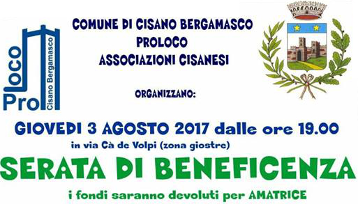 Serata di Beneficenza 03/08/17